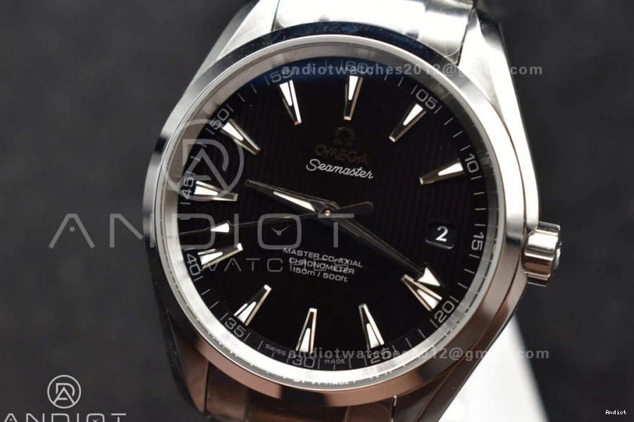 On Terra Best A8500 VSF Black Edition Vertical 1:1 SS Dial Bracelet SS Aqua 150M 1218